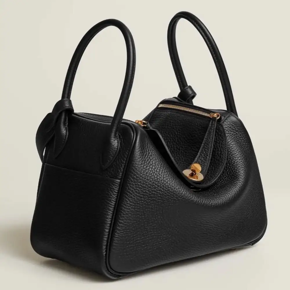 Hermes Lindy 26 Bag in Clemence Noir