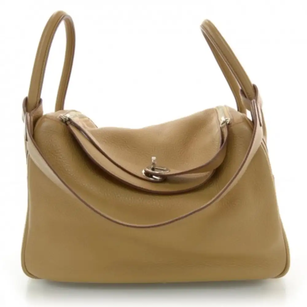 Hermes Lindy 34 Bag in Clemence Biscuit