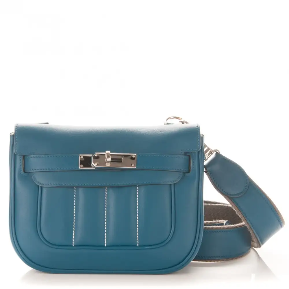 Hermes Mini Berline 21 Bag in Swift Bleu Thalassa
