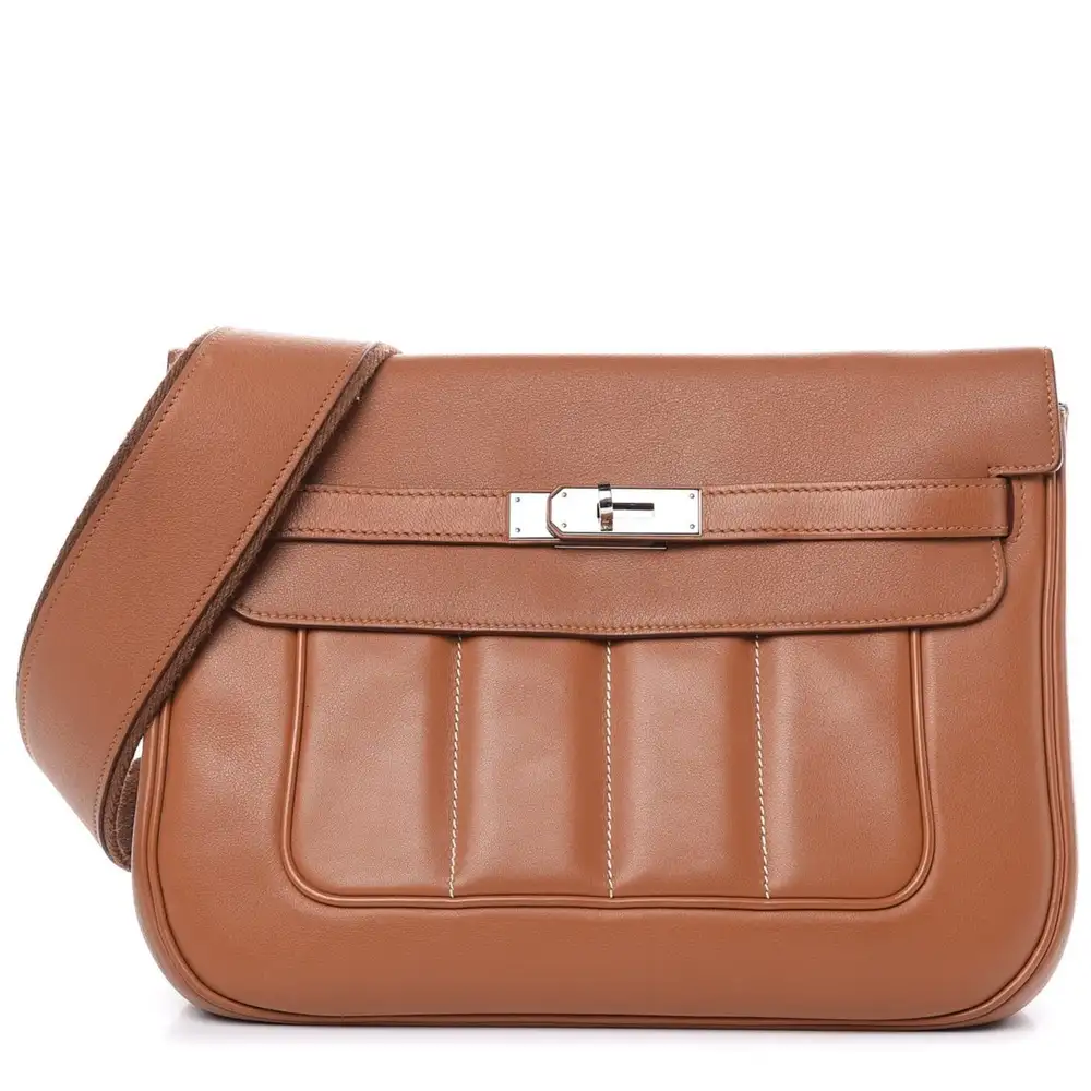 Hermes Mini Berline 28 Bag in Veau Swift Gold