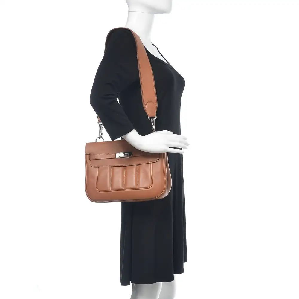 Hermes Mini Berline 28 Bag in Veau Swift Gold Model shots