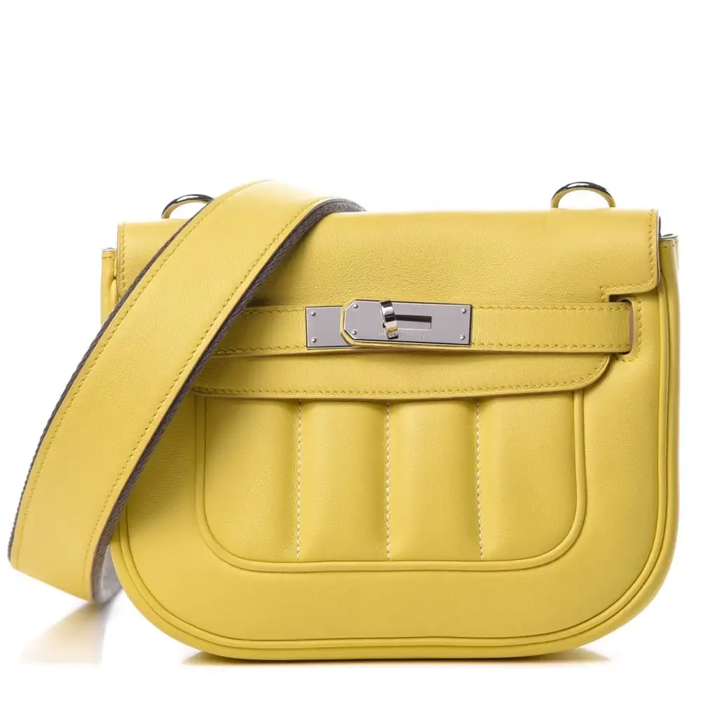 Hermes Mini Berline Bag in Swift Soufre