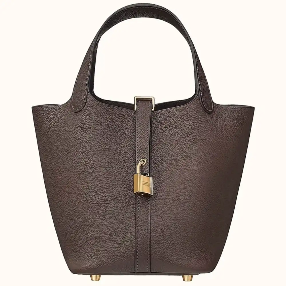 Hermes Picotin Lock 18 Bag in Barenia Faubourg calfskin Ébène