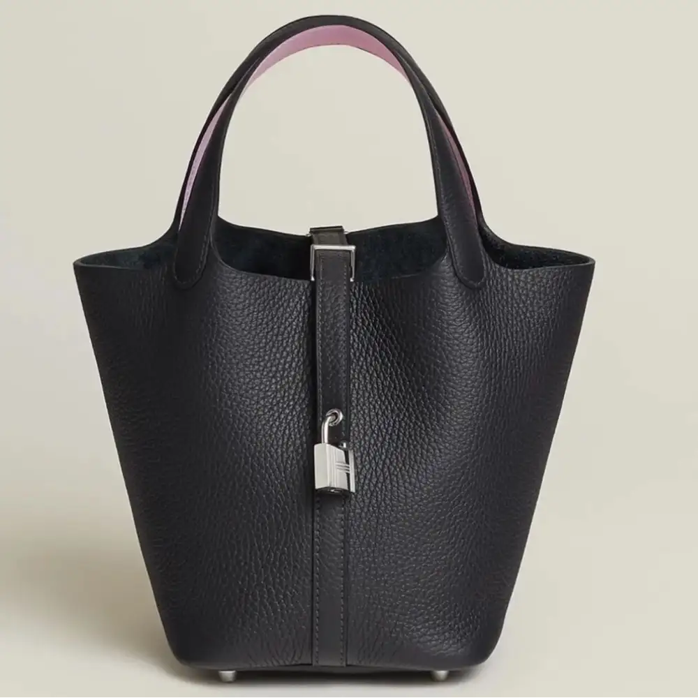 Hermes Picotin Lock 18 Bag in Clemence Caban Mauve Pâle