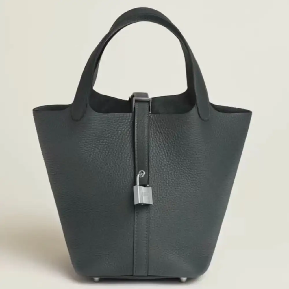 Hermes Picotin Lock 18 Bag in Clemence Gris Misty