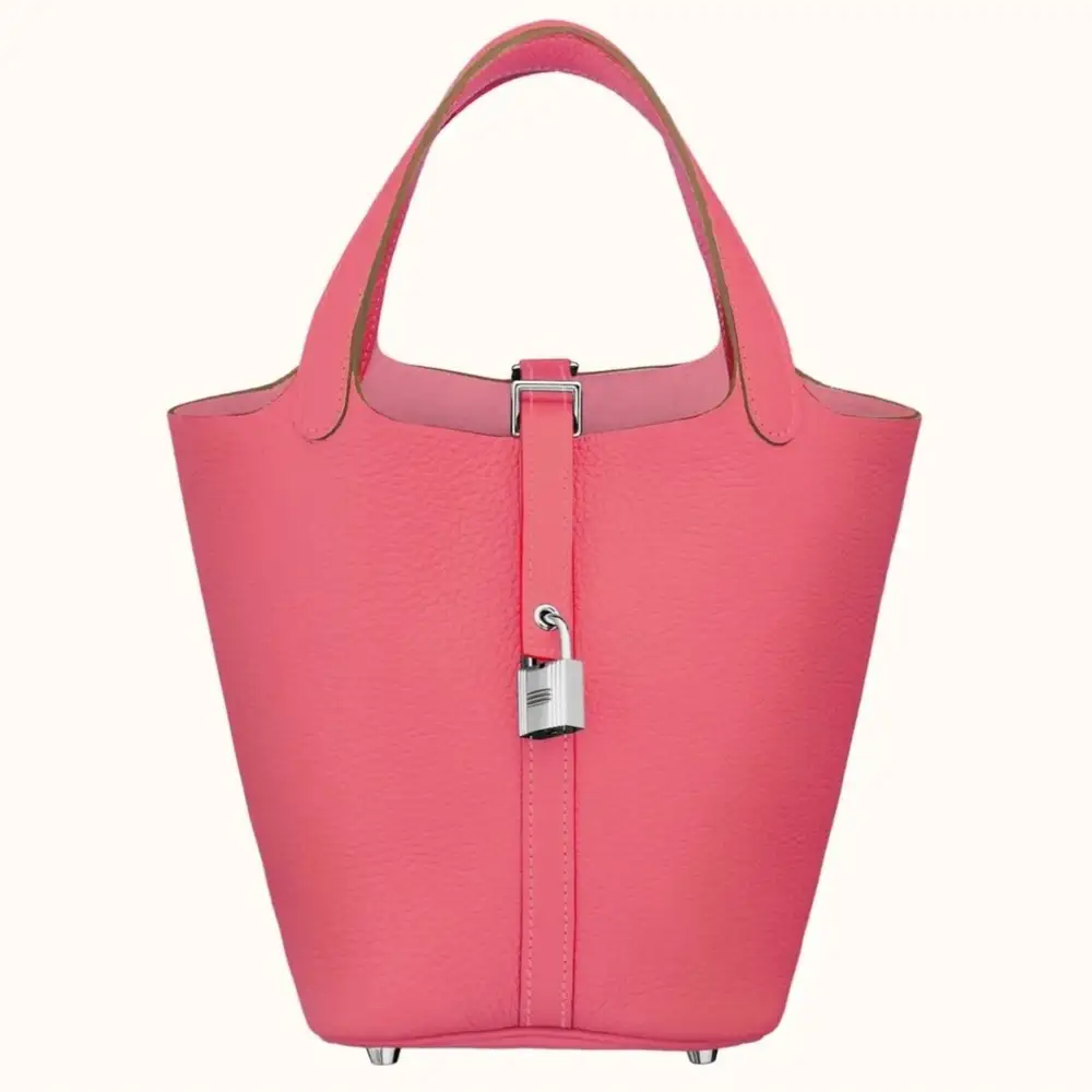 Hermes Picotin Lock 18 Bag in Clemence Rose Azalee
