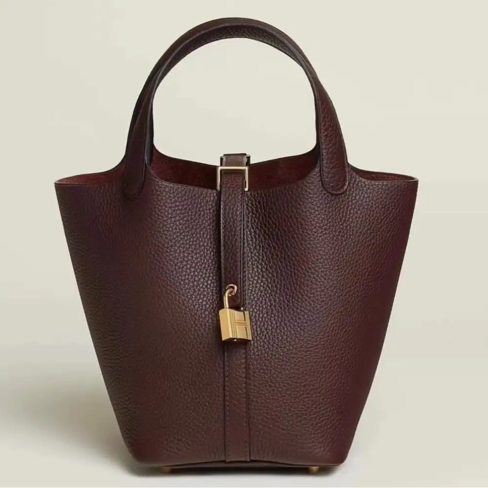 Hermes Picotin Lock 18 Bag in Clemence Rouge Sellier