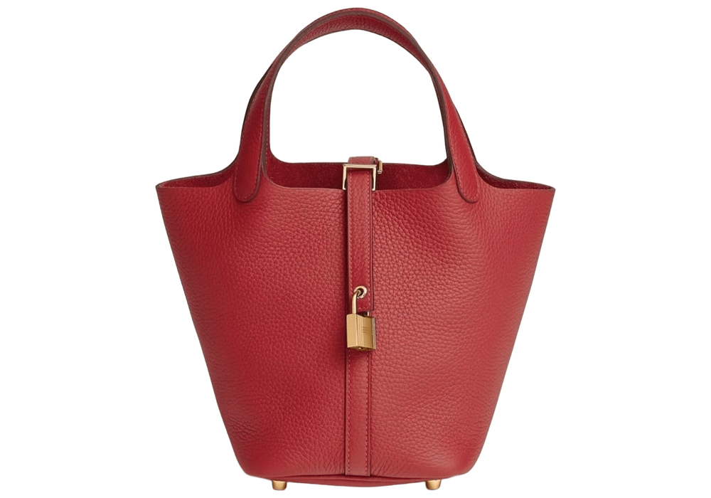 Hermes Picotin Lock 18 Bag in Clemence Vermillon Front image