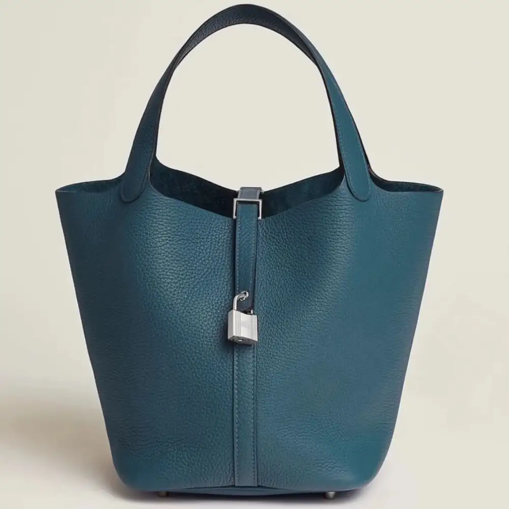 Hermes Picotin Lock 22 Bag in Clemence Bleu de Prusse