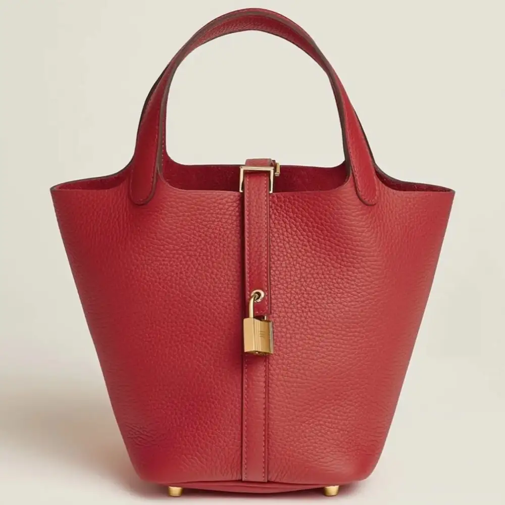 Hermes Picotin Lock 22 Bag in Clemence Vermilion