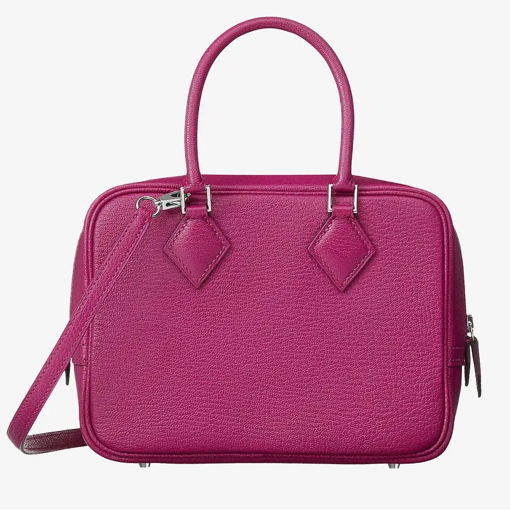 Hermes Plume II mini bag in Mysore goatskin Rose pourpre