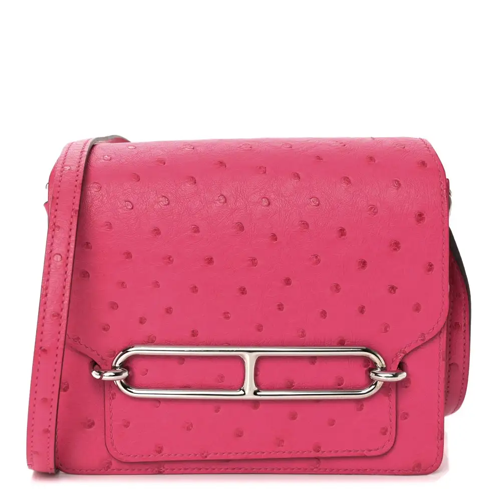 Hermes Roulis Mini Bag in Evercolor Rose Tyrien