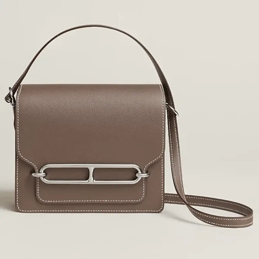 Hermes Roulis Mini Bag in Evercolor calfskin Taupe