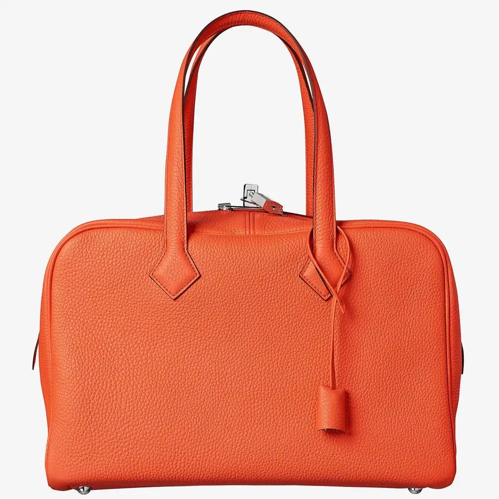 Hermes Victoria II Fourre Tout 35 bag in Clemence Rubis(1)
