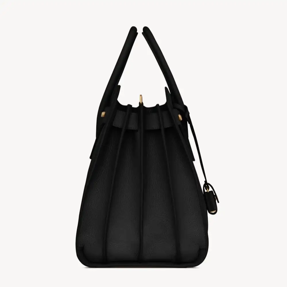 Saint Laurent Sac De Jour In Supple Grained Leather Medium Black Interior pockets 4
