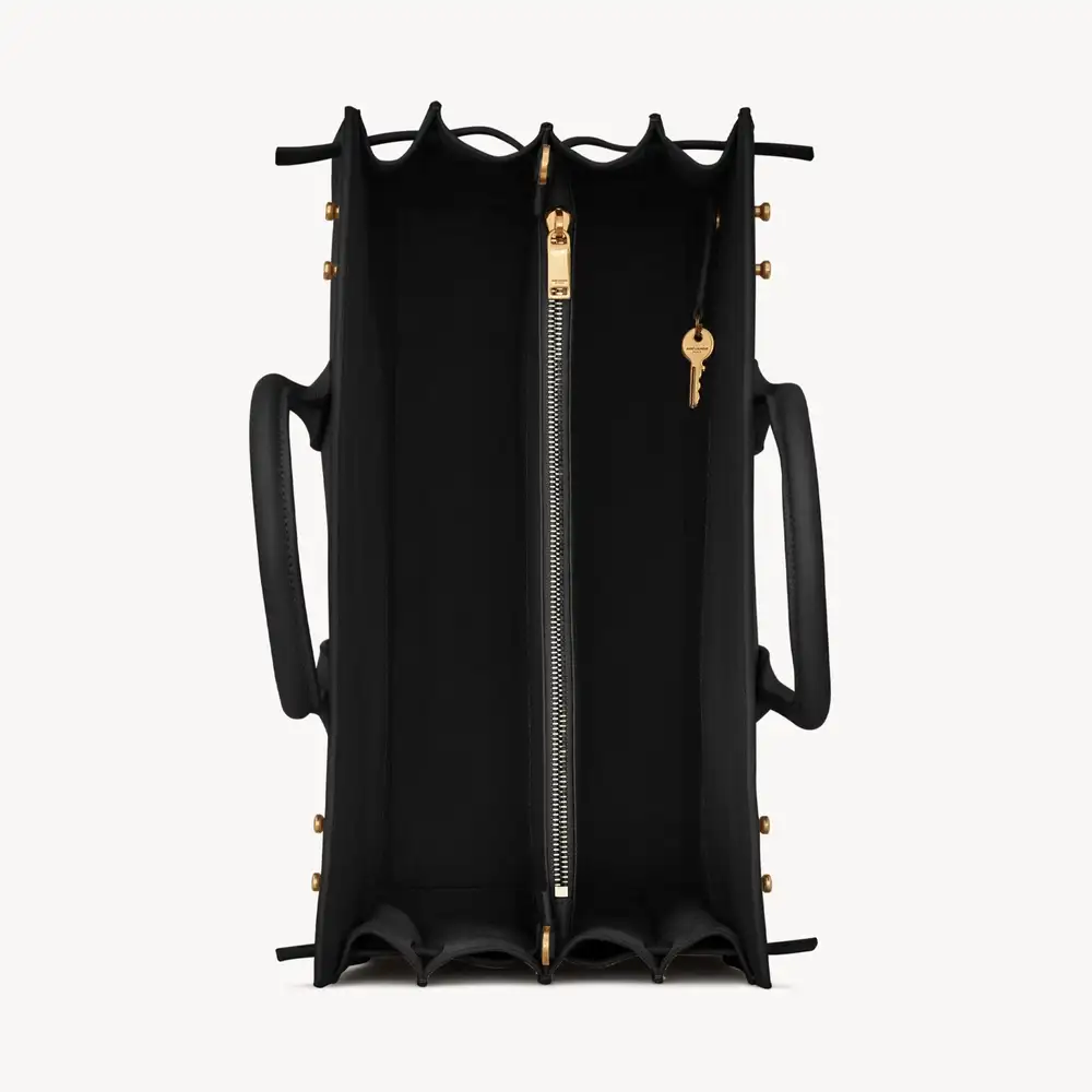 Saint Laurent Sac De Jour In Supple Grained Leather Medium Black Interior pockets