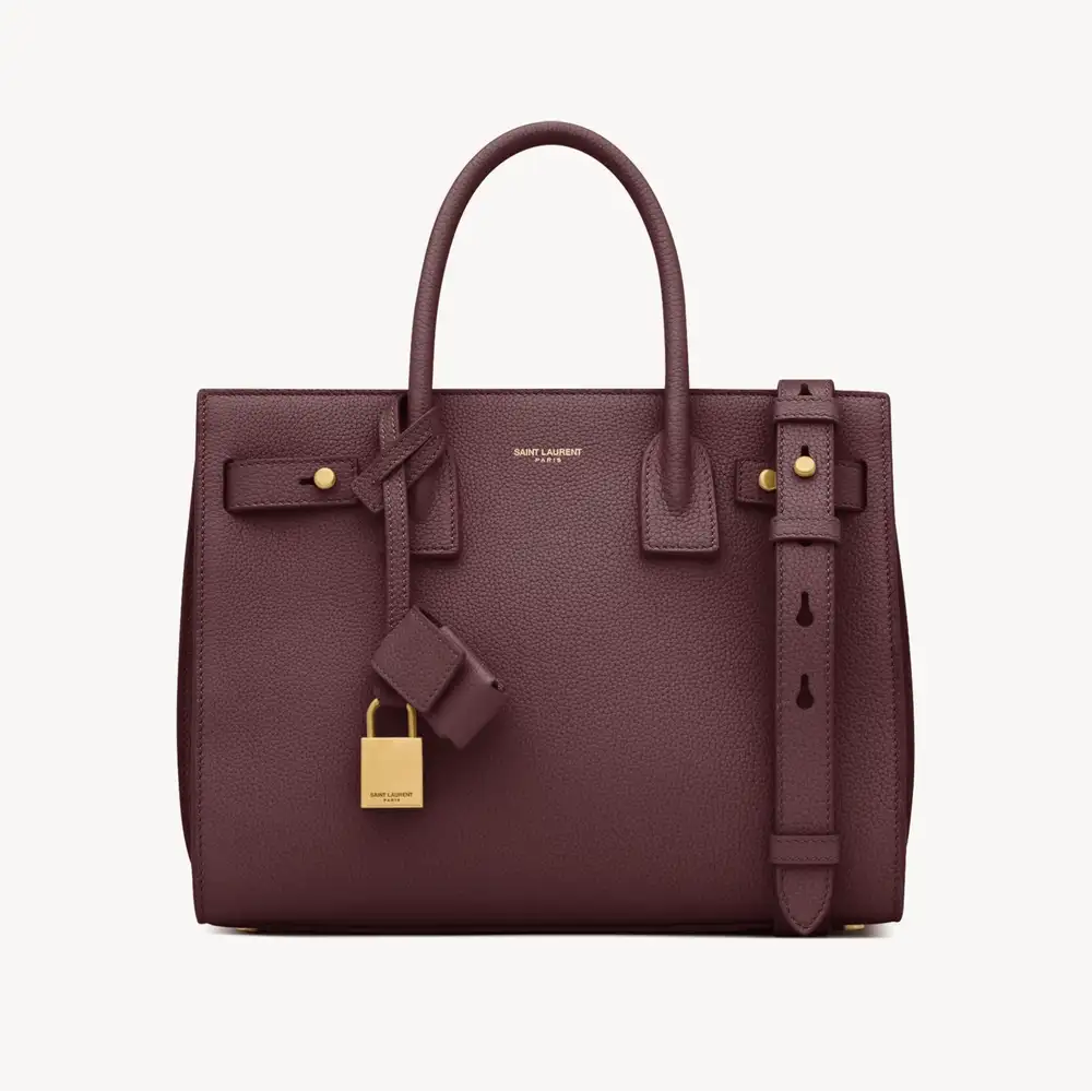 Saint Sac De Jour In Supple Grained Leather Baby Rouge Cabernet