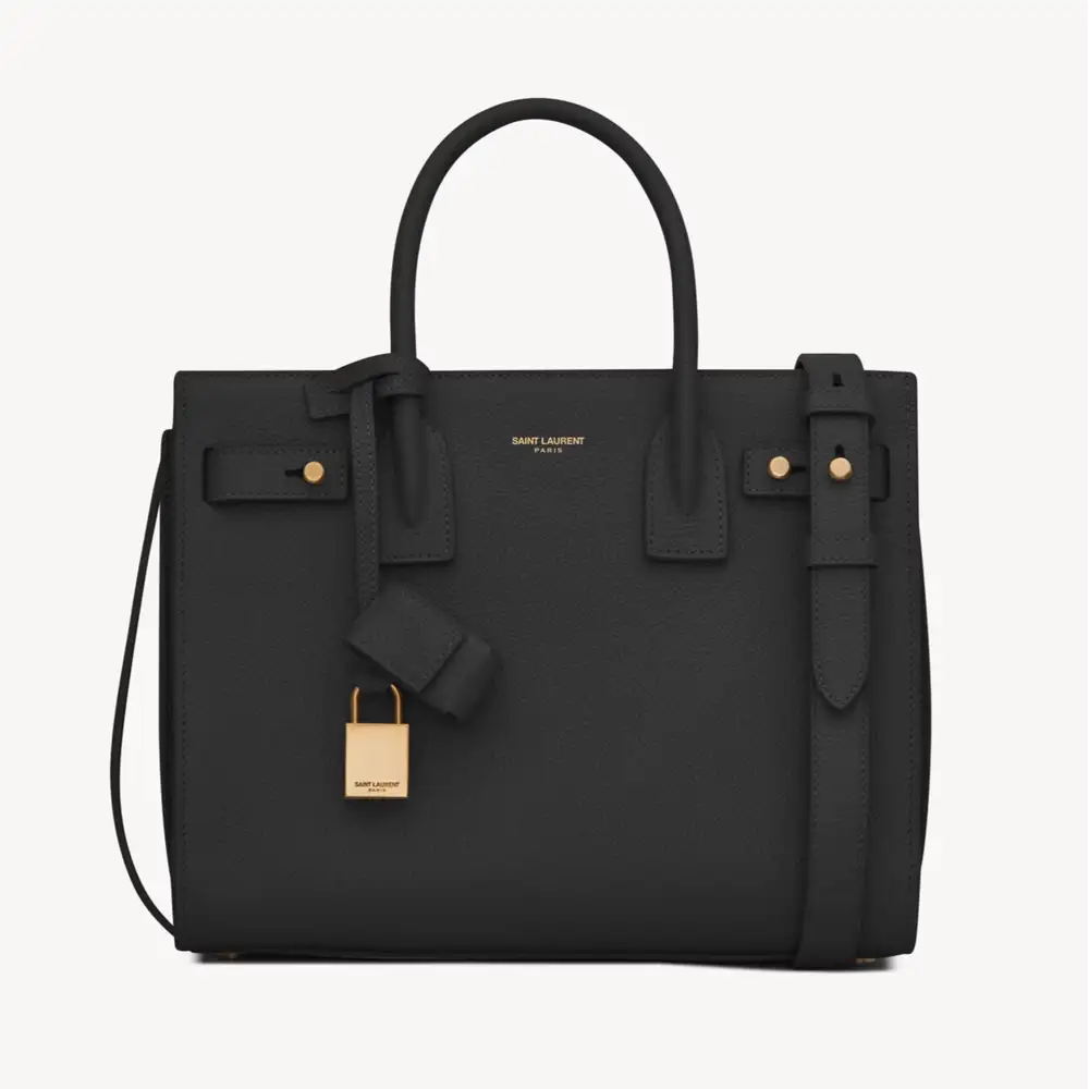 Saint Sac De Jour In Supple Grained Leather Nano Black