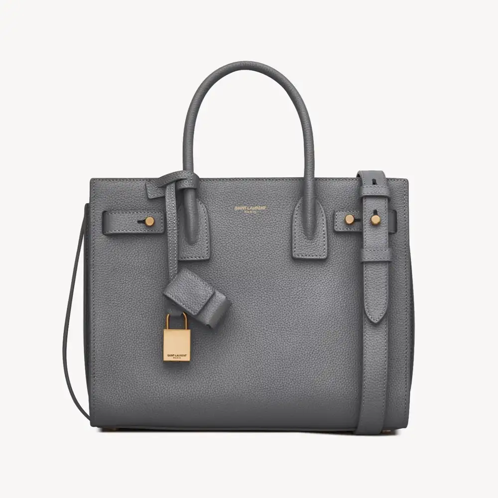 Saint Sac De Jour In Supple Grained Leather Nano Storm