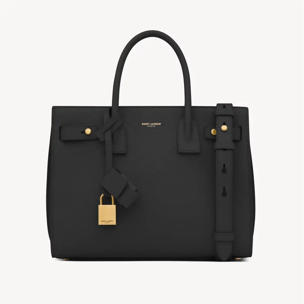 Saint Sac Sac De Jour In Supple Grained Leather Baby Black