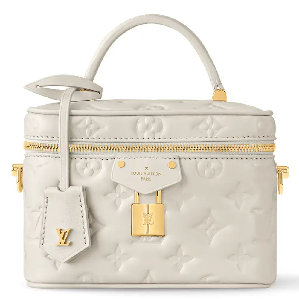 Louis Vuitton Vanity PM Bag in Monogram Empreinte Beige