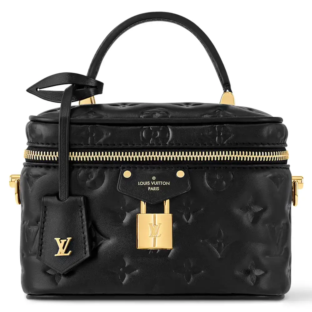 Louis Vuitton Vanity PM Bag in Monogram Empreinte Black