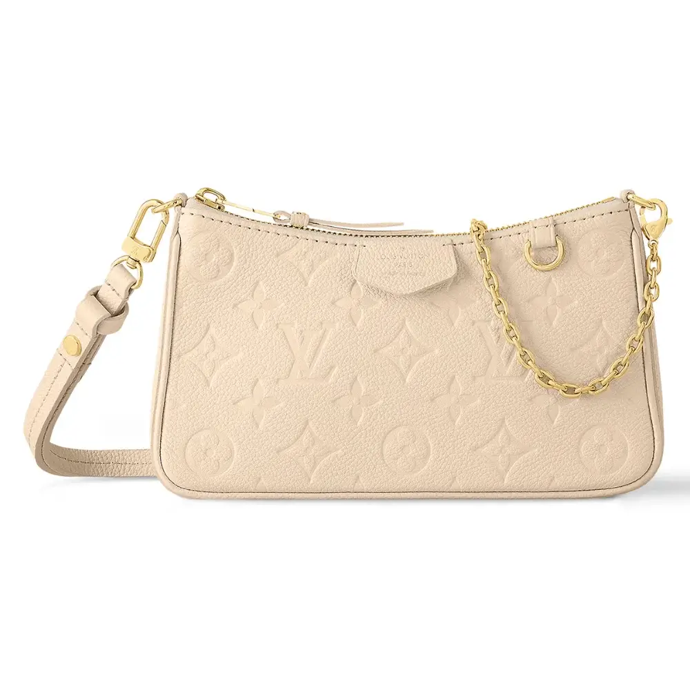 Louis Vuitton Easy Pouch On Strap Monogram Empreinte Crème White