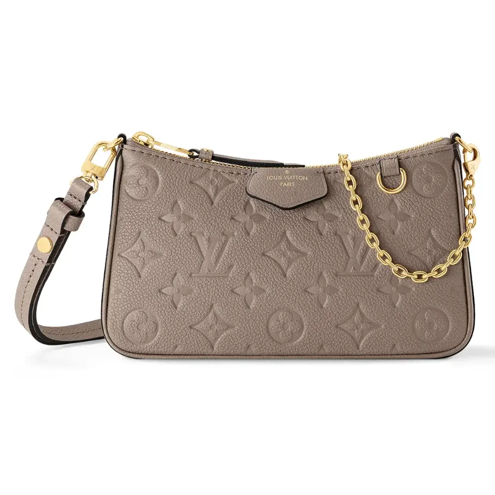 Louis Vuitton Easy Pouch On Strap Monogram Empreinte Tourterelle Beige