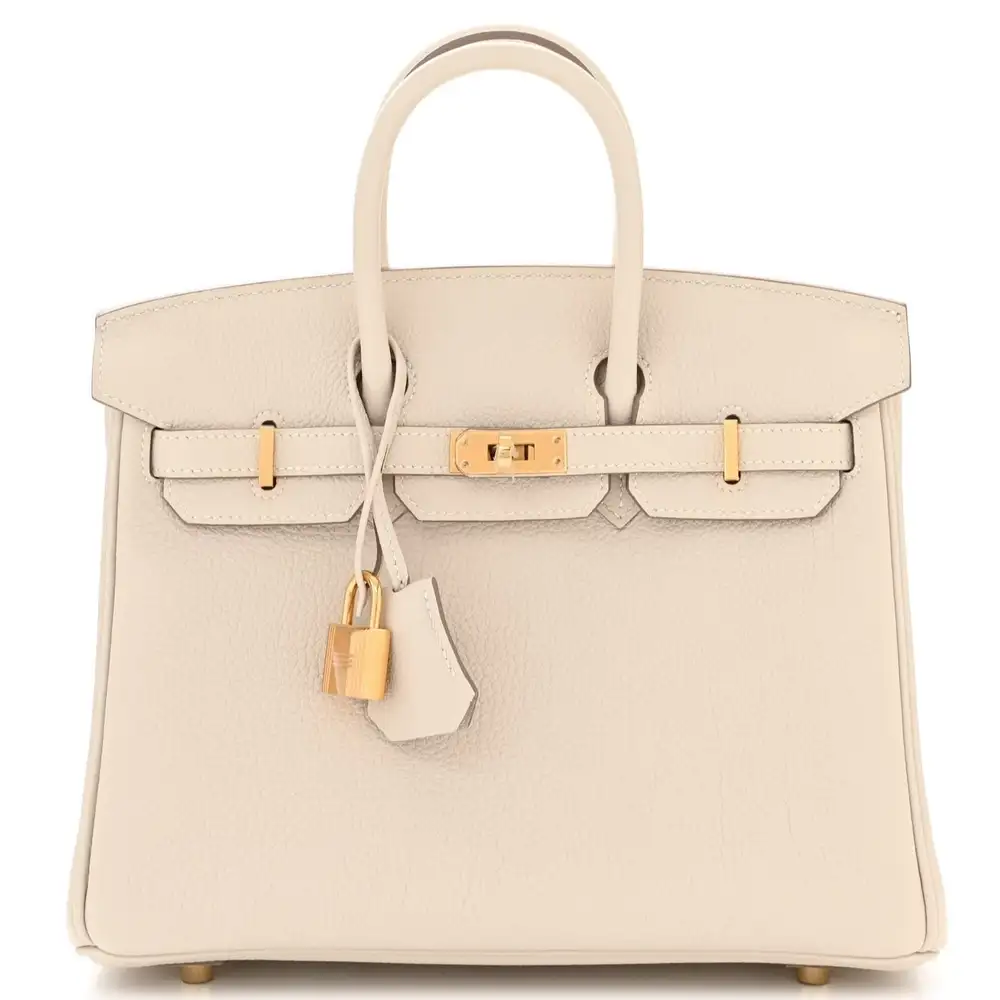 Hermes Birkin 25 Bag in Togo Craie