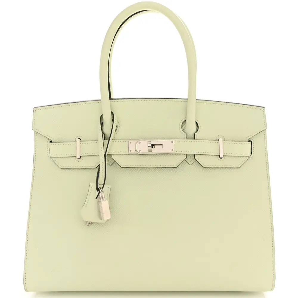 Hermes Birkin 30 Bag in Epsom Sellier Vert Fizz
