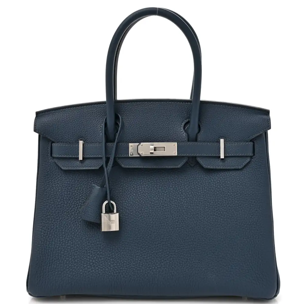 Hermes Birkin 30 Bag in Togo Blue De Prusse