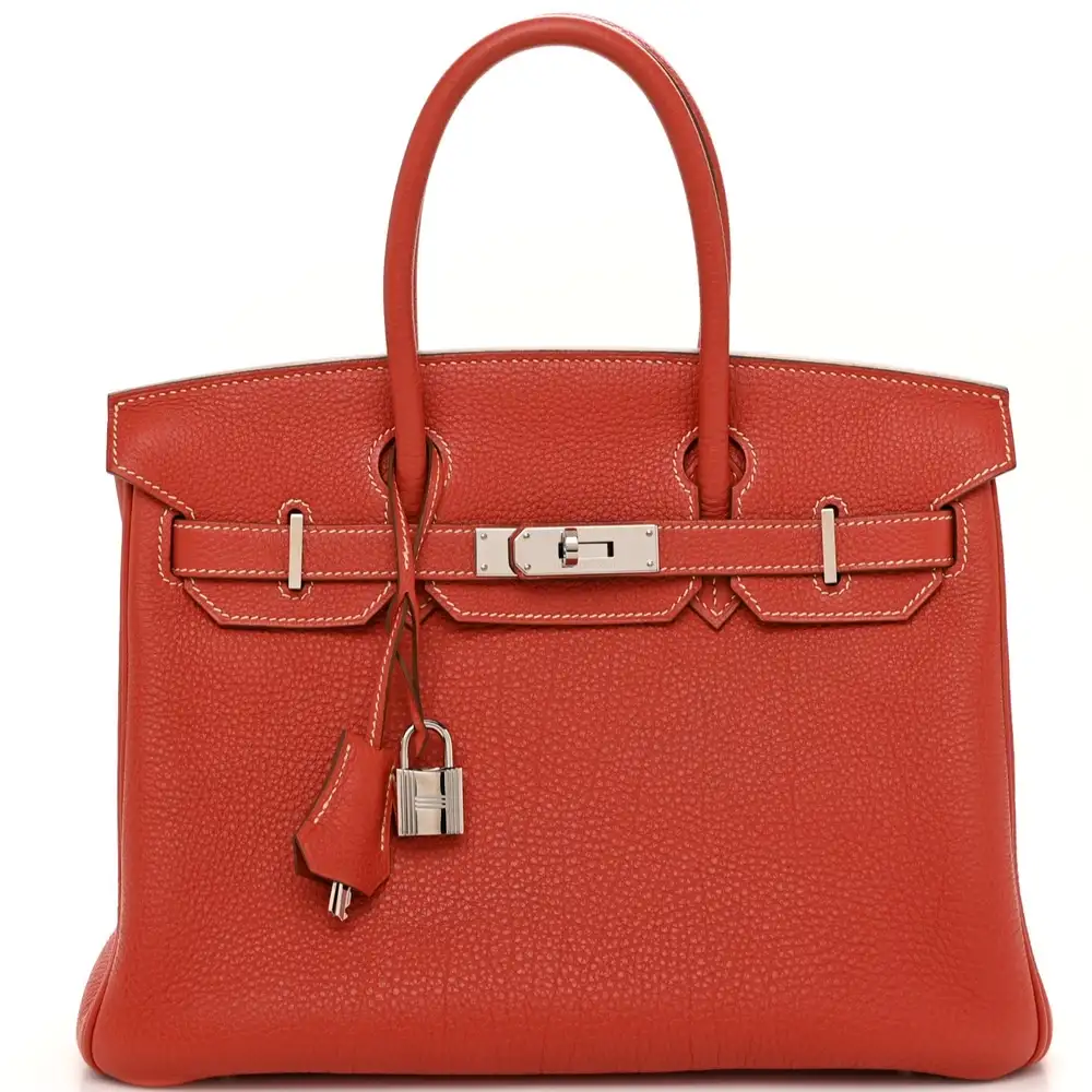 Hermes Birkin 30 Bag in Togo Sanguine