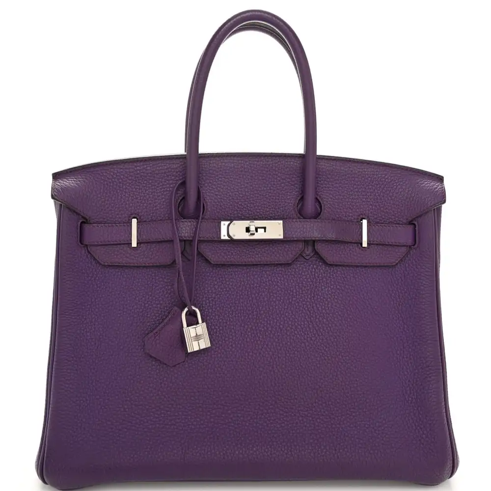 Hermes Birkin 35 Bag in Togo Ultravoilet