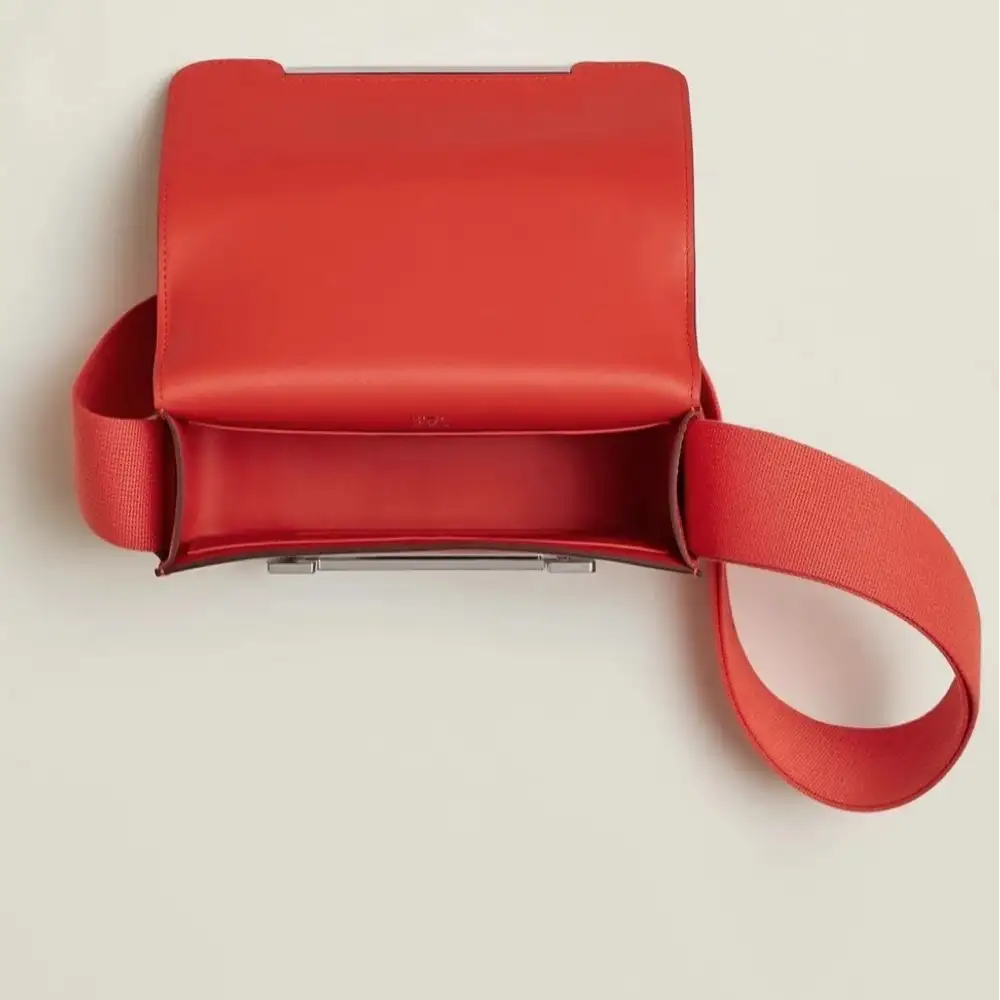 Hermes Geta Bag in Mysore Capucine Interior pockets