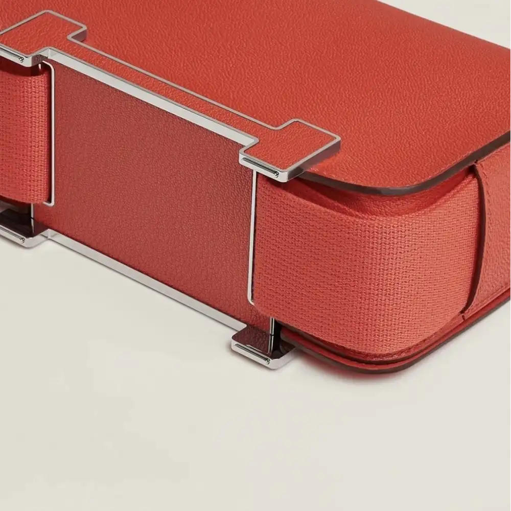 Hermes Geta Bag in Mysore Capucine Interior pockets 2