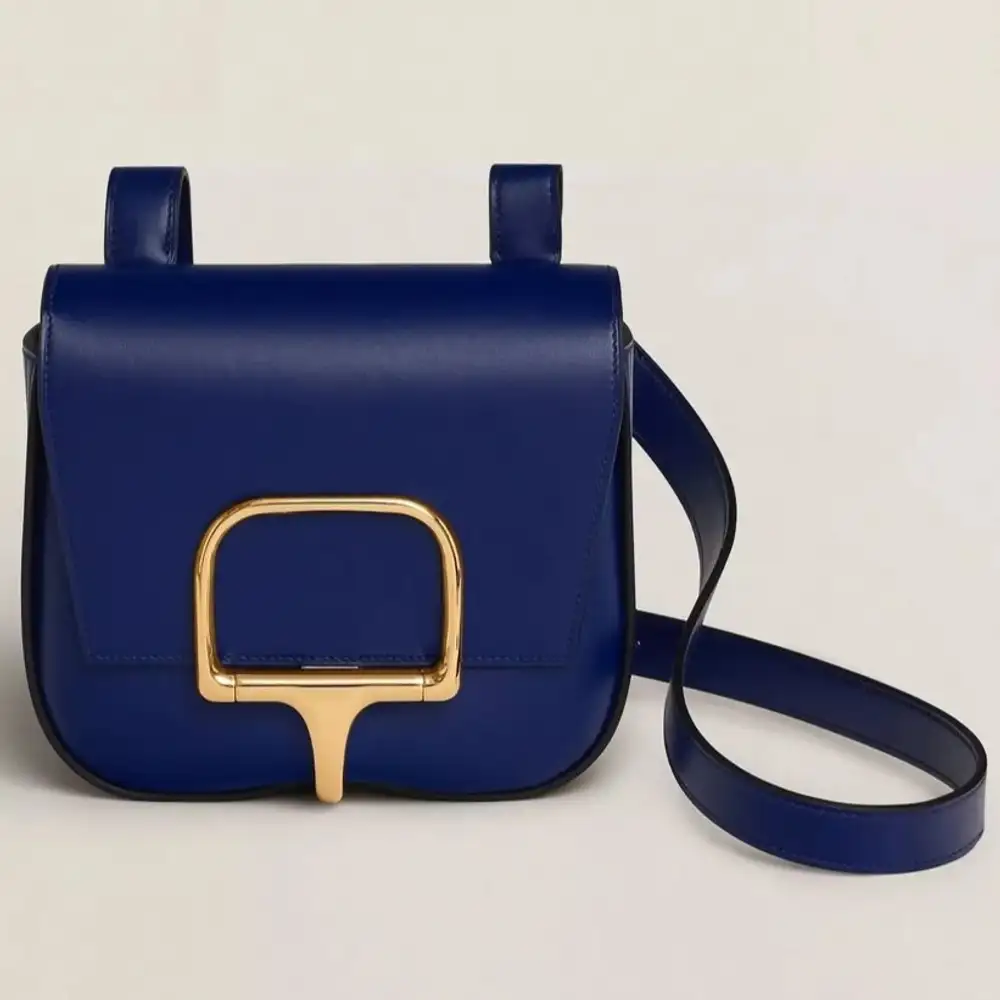 Hermes Della Cavalleria Bag in Bleu Saphir Tadelakt