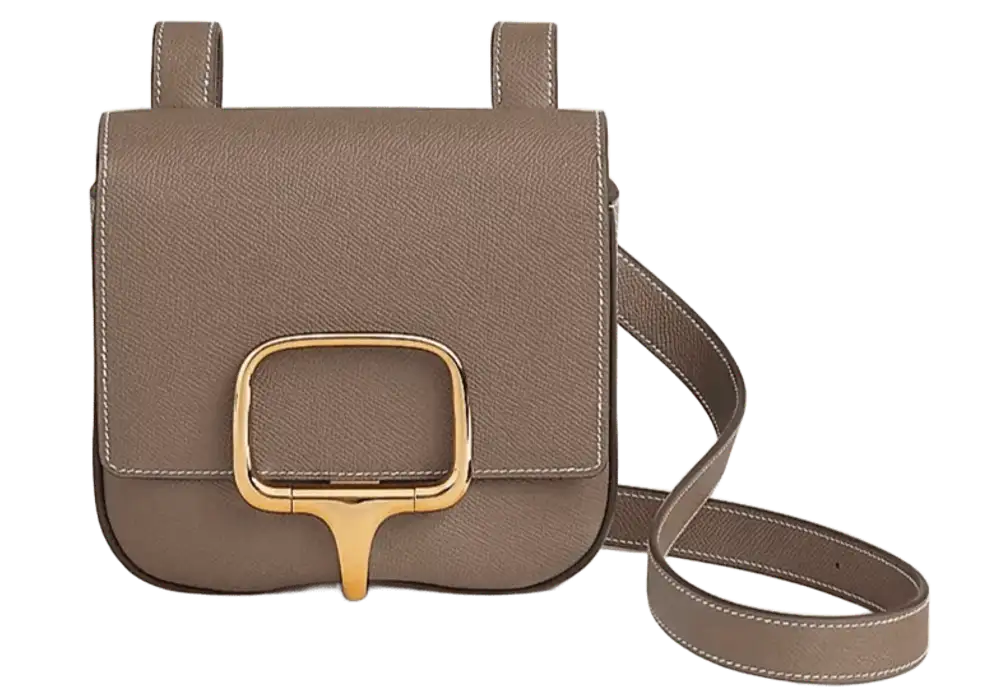 Hermes Della Cavalleria Bag in Epsom calfskin Taupe Front image