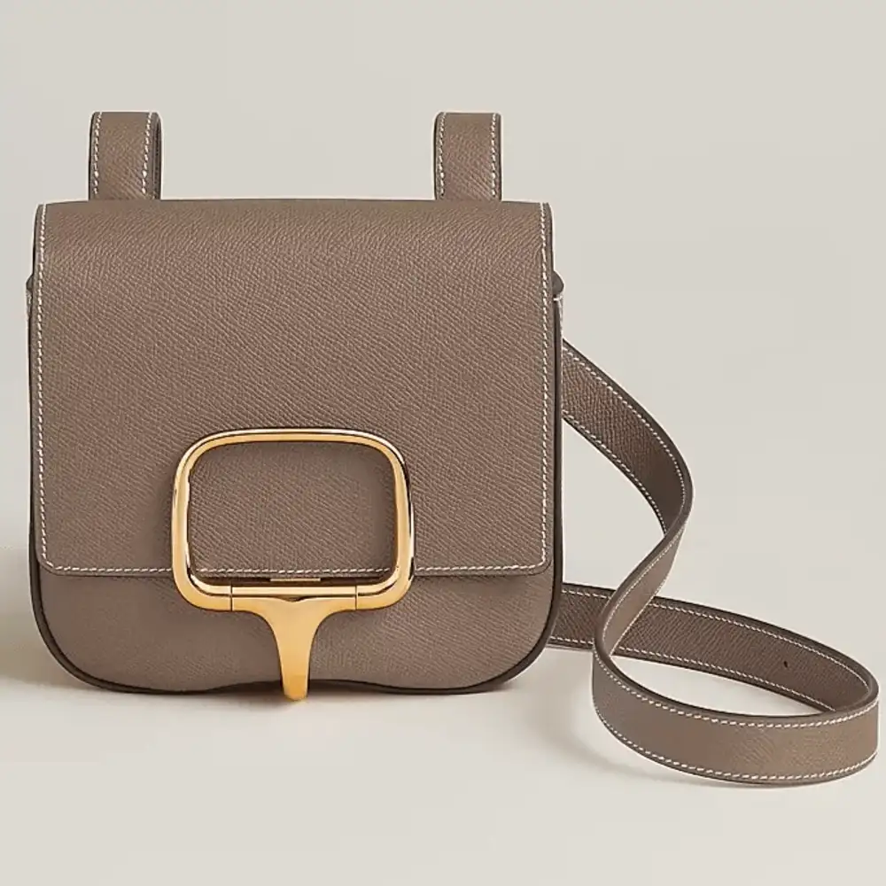 Hermes Della Cavalleria Bag in Epsom calfskin Taupe