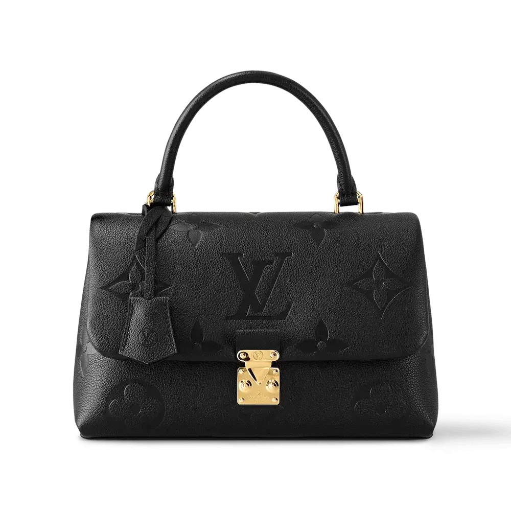 Louis vuitton madeleine mm monogram empreinte leather handbags Black
