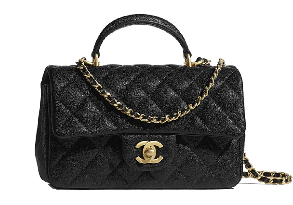 chanel classic flap bag top handle front image