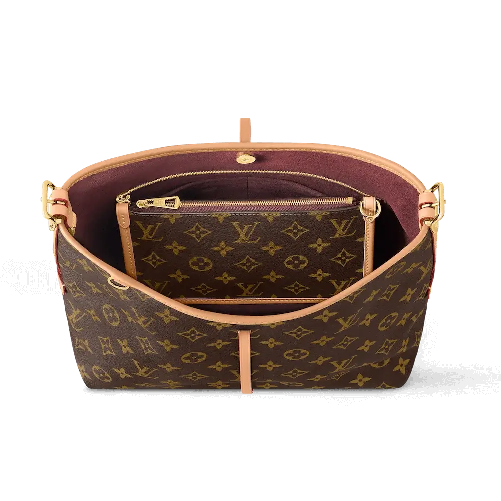 Louis Vuitton CarryAll PM Bag in Monogram Canvas Interior pockets