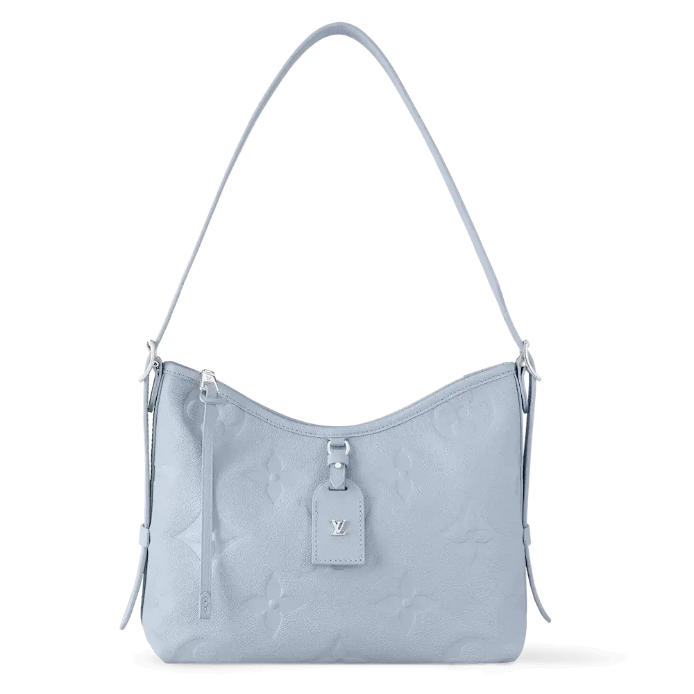 Louis Vuitton CarryAll PM Bag in Monogram Empreinte Blue Washed