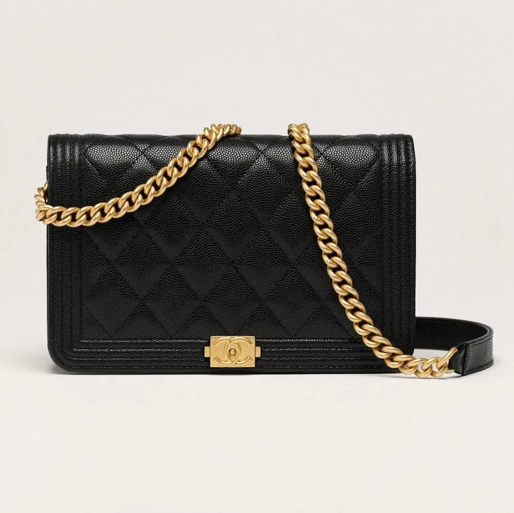 Chanel Boy Wallet On Chain black