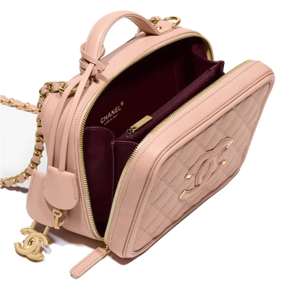 Chanel CC Filigree Vanity Case Interior 2