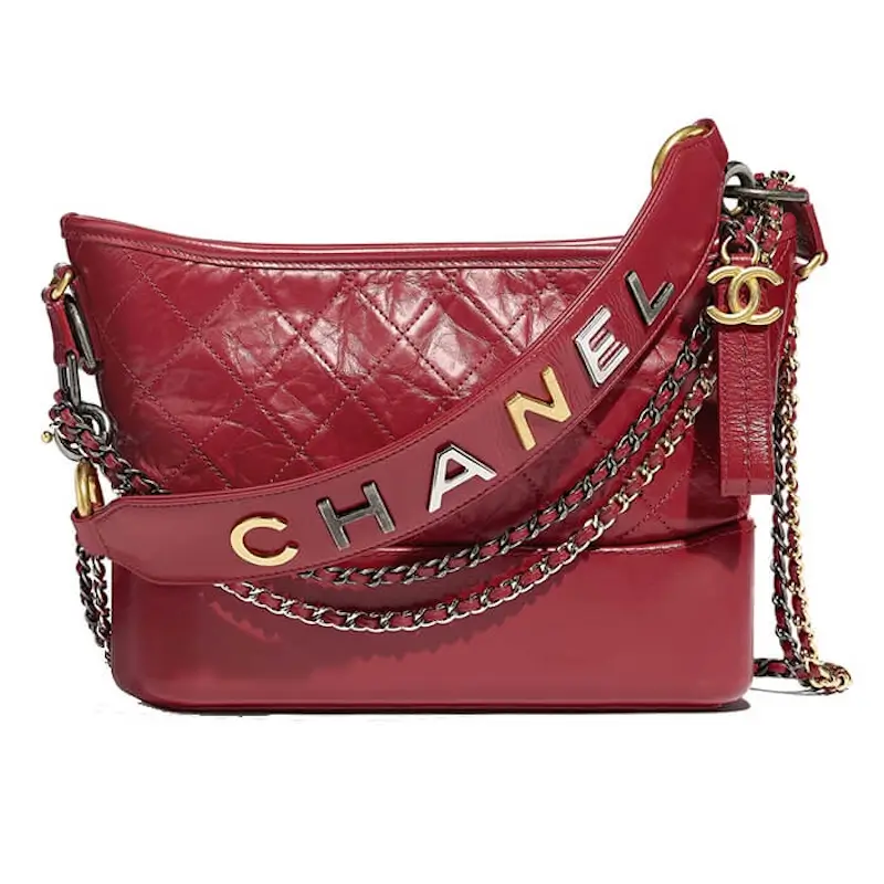 Chanel Gabrielle Bag Red Logo Strap