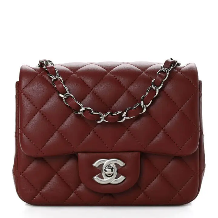 Chanel Mini Square Bag Burgundy