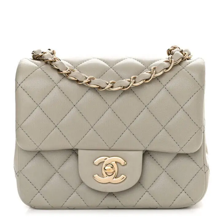 Chanel Mini Square Bag Gray