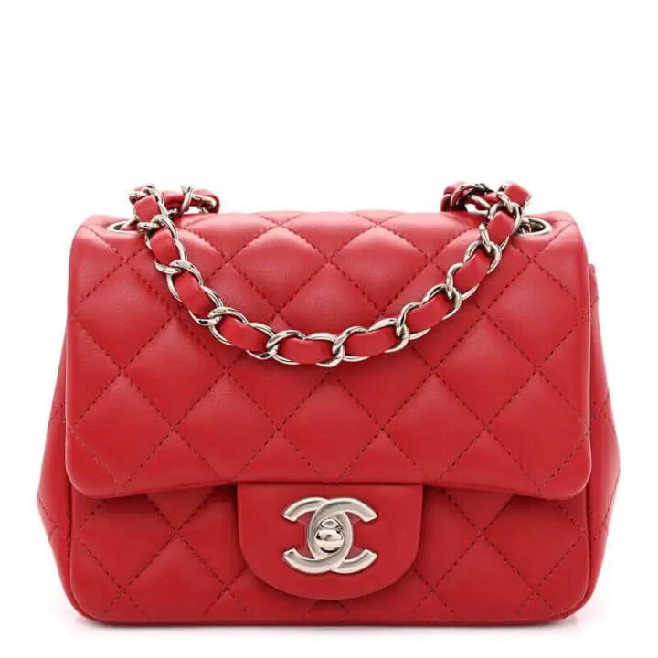 Chanel Mini Square Bag Red