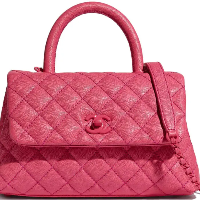Chanel coco handle bag calfskin red