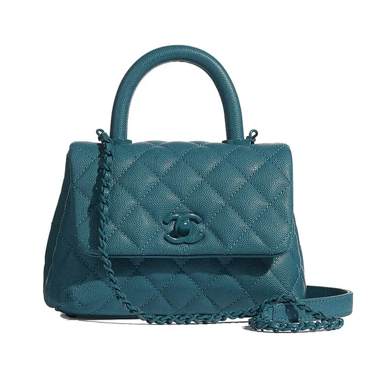 Chanel coco handle bag prices blue